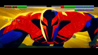 Spiderman vs Spiderman 2099 and Spider Societywith healthbars [upl. by Sofko763]