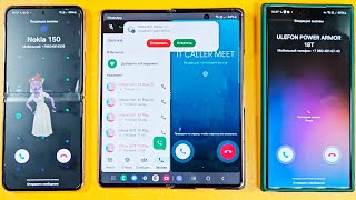 ALL SAMSUNG FLAGSHIPS INCOMING CALLS WHATSAPP VS GOOGLE MEET S24 ULTRA Z FOLF Z FLIP [upl. by Aniroc]