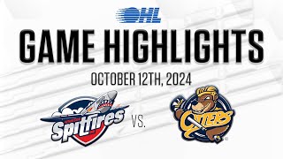 OHL Highlights Windsor Spitfires  Erie Otters Oct 12 2024 [upl. by Kcirredal]