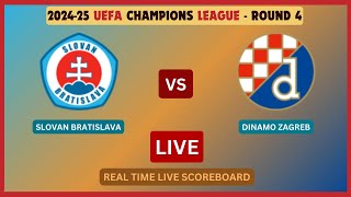 Slovan Bratislava Vs Dinamo Zagreb LIVE Score UPDATE 202425 UEFA Champions League Soccer Football [upl. by Nnahgaem405]