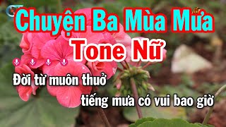 Karaoke Chuyện Ba Mùa Mưa Tone Nữ  Cm  Nhạc Sống Mới  Karaoke Tuấn Cò [upl. by Tori]