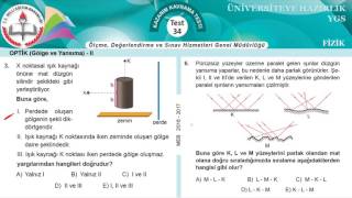 MEB Okul Kursu MezunAYGS Fizik KKTesti 34 [upl. by Ia]