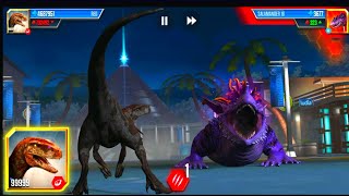 RED LEVEL 99999 VS SALAMANDER 16  BOSS EVENT  JURASSIC WORLD THE GAME [upl. by Tnerb]