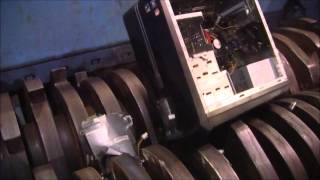 SSI Model 2400H Portable Shredder Electronic Waste Shredding Demo [upl. by Esirrehc]