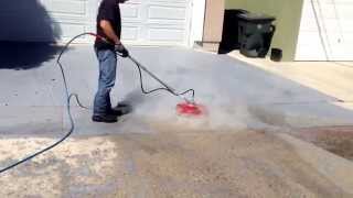 Removing Epoxy from Concrete with Hydro Pressure Washing [upl. by Nylatsirk]