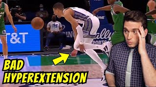 Tyrese Haliburton INJURES KNEE in Bad Hyperextension  Doctor Explains What Happened [upl. by Alegre]