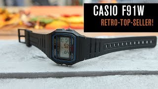 Casio F91W RetroUhr für unter 10 €  Test  Review  Deutsch [upl. by Leagiba]