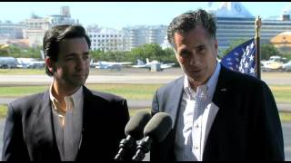 Luis Fortuño recibe a Mitt Romney en Puerto Rico [upl. by Neisa]