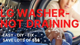 🌎 LG WASHER WON’T DRAIN  OE ERROR  DIY and SAVE  ✨ [upl. by Naliorf]