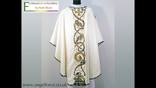 Machine embroidered priests chasuble [upl. by Frost]