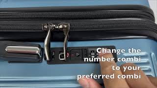 Guide to changing TSA Lock password for Trenchant luggage series [upl. by Blackstock]