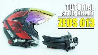 HELMET PADU UNTUK MOTOVLOGGING  ZEUS ZS613 GoPro Mount [upl. by Adnomal]