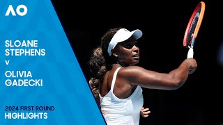 Sloane Stephens v Olivia Gadecki Highlights  Australian Open 2024 First Round [upl. by Aleunamme523]