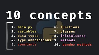 10 Important Python Concepts In 20 Minutes [upl. by Elliot]