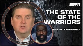 👀 FREE STEPH CURRY 👀 Brian Windhorst amp Kendrick Perkins on the state of the Warriors  First Take [upl. by Poppo]