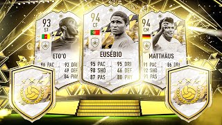 THIS IS WHAT I GOT IN 10x 92 ICON MOMENTS PACKS FIFA22 ULTIMATE TEAM [upl. by Narhet]