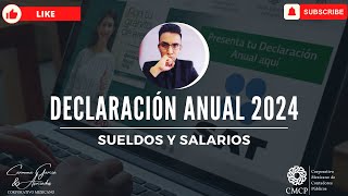 DECLARACIÓN ANUAL SUELDOS Y SALARIOS 2024 Ejercicio 2023 [upl. by Kerry]