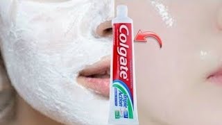 SKIN WHETINING MASK FOR WHITENING FACIAL SKIN FROM TOOTHPASTE skincare [upl. by Hirsh]