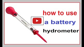 HOW TO TEST BATTERY WITH HYDROMETER [upl. by Leiand]