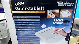 Aldi USBGrafiktablett TEVION MD9397 funktioniert mit Windows 7 perfekt [upl. by Newby141]