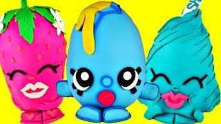 SUPER AMAZING SHOPKINS Giant Play Doh Surprise Eggs [upl. by Schreib]