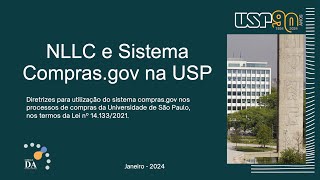 NLLC e Compras gov na USP [upl. by Lanod]