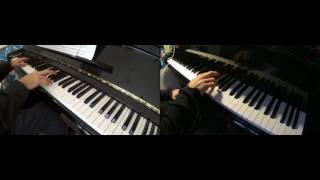 Merry go round of Life from Howl’s Moving Castle Soundtrack for Piano Duet [upl. by Aninep]