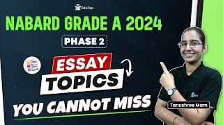 Important Essay Topics for NABARD Grade A 2024 Phase 2  Descriptive English Preparation for NABARD [upl. by Willamina]