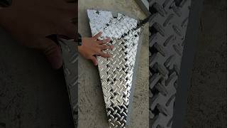 Diamond Plate Sheets For Spiral Steps Staircase diamondplate welding stainlesssteelworks shorts [upl. by Anidam]