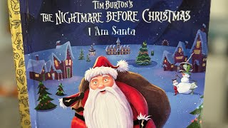 I Am Santa Nightmare Before Christmas Little Golden Book 2024 littlegoldenbook timburton book [upl. by Trista152]