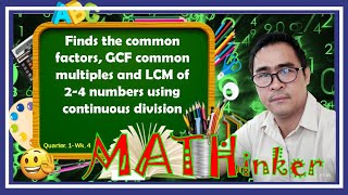 Math 5  Least Common Multiples LCM of 24 numbers using continuous division [upl. by Nilloc]