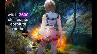 Black Desert Online Witch 2600 skill points Awakening  Absolute Combo [upl. by Tema]