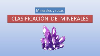 Clasificación de minerales [upl. by Adiarf]