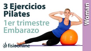 3 ejercicios de Pilates en embarazo EN EL PRIMER TRIMESTRE [upl. by Ramo743]