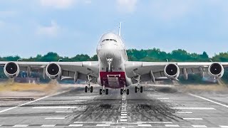 POWERFUL HEAVY TAKEOFFS and LANDINGS  London Gatwick Airport Plane Spotting LGWEGKK [upl. by Ehling45]