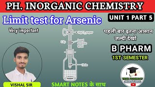 Limit test for Arsenic  Pharmaceutical inorganic chemistry  B pharmacy 1st semester [upl. by Satsok]