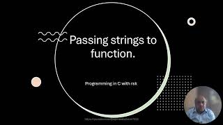 Passing strings to function with example programs Illustration of passing string to function [upl. by Leak]