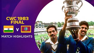 Cricket World Cup 1983 Final India v West Indies  Match Highlights [upl. by Asor]