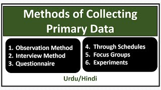 Methods of Primary Data CollectionSources of Primary DataPrimary Data Collection [upl. by Nya]