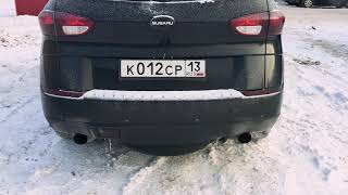 Cold start Custom exhaust sound SUBARU Tribeca [upl. by Neelehtak]