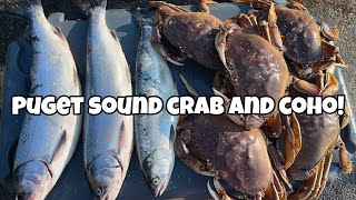 Puget sound Crabbing and coho [upl. by Oruntha]