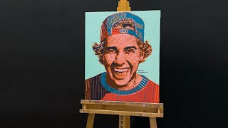 Painting David Dobrik in Pop Art [upl. by Kingsly]