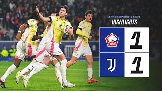 HIGHLIGHTS UCL  LOSC Lille 11 Juventus  Vlahovics penalty earns a draw [upl. by Drugi]