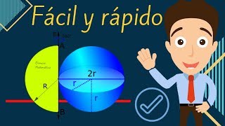 ÁREA Y VOLUMEN DE UNA ESFERA 🏀 Ejercicios resueltos [upl. by Ailuj]