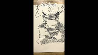 🌀 Limitless Power Drawing Satoru Gojo from Jujutsu Kaisen  InkSpot JujutsuKaisen Gojo shorts [upl. by Eleanora]