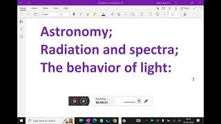 Astronomy    Radiation and spectra The behavior of light   24 radiationspectrum astronomy [upl. by Celtic]