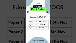 GCSE Maths Resit Dates maths gcse gcsemaths studytok revision [upl. by Enirol]