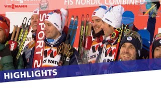 Highlights  Norway delights home fans in Team NH at Lillehammer  FIS Nordic Combined [upl. by Godliman]