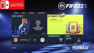 FIFA 22 Nintendo Switch Ultimate Team Gameplay 1080p HD [upl. by Ahsetel]