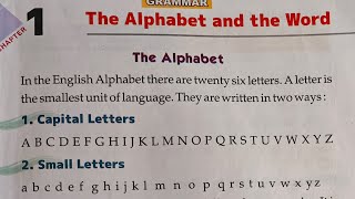 Ch 1 The Alphabet and the word Decent English Grammar amp Composition Class2 English Medium CBSE [upl. by Emelda525]